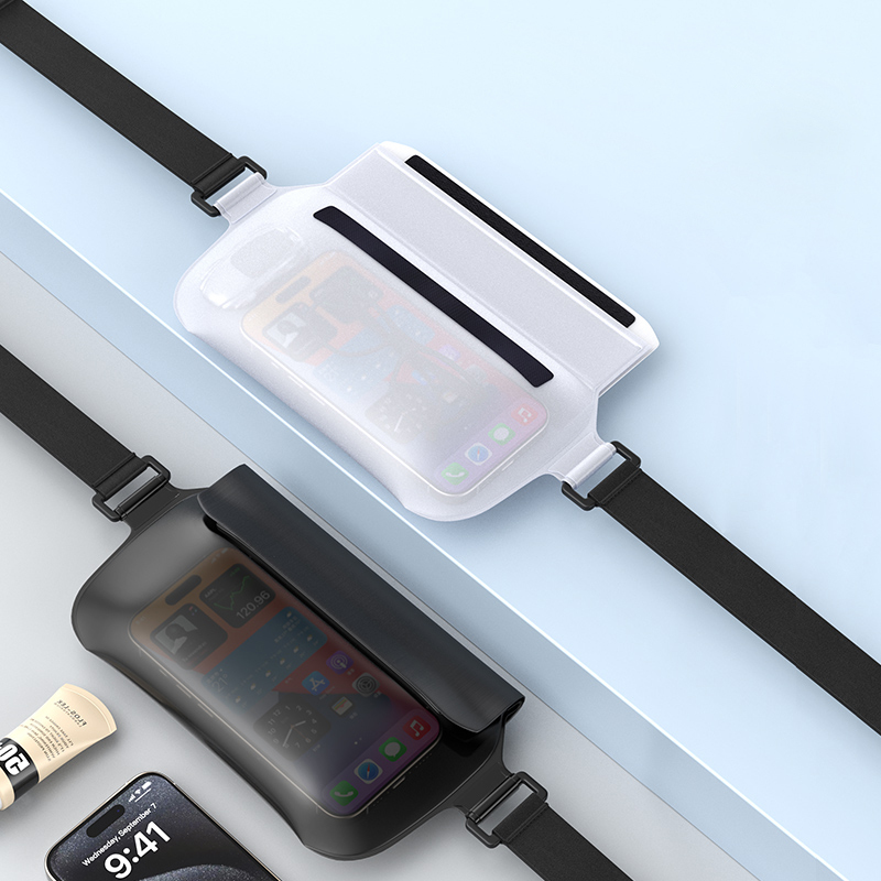 Transparent Waterproof Wasit Bag Phone Case