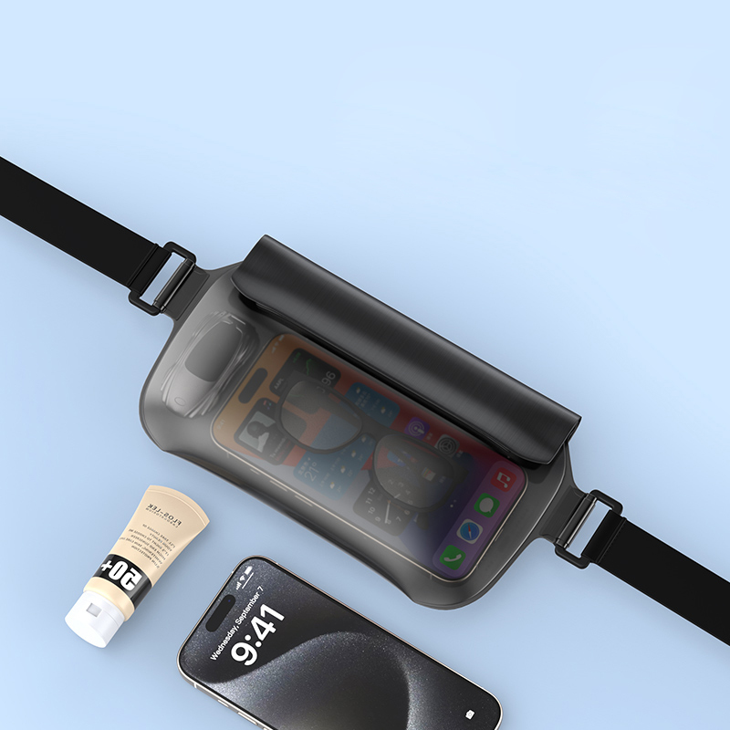 Transparent Waterproof Wasit Bag Phone Case