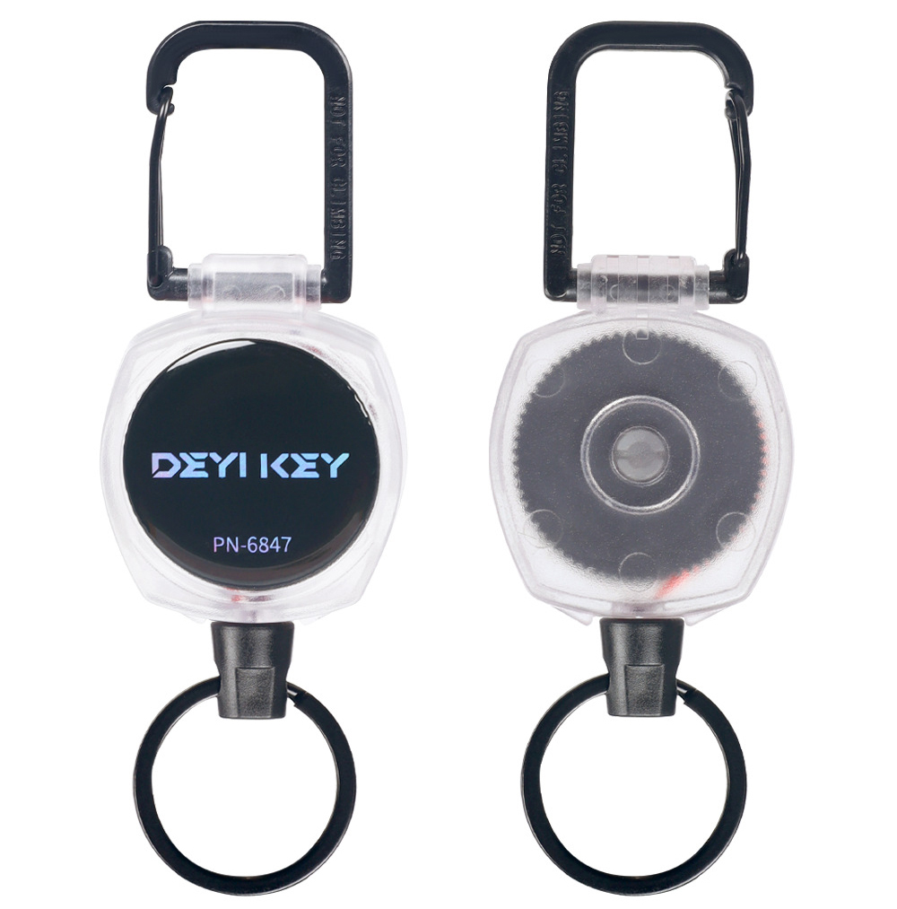 Badge Reel Keychain with Carabiner