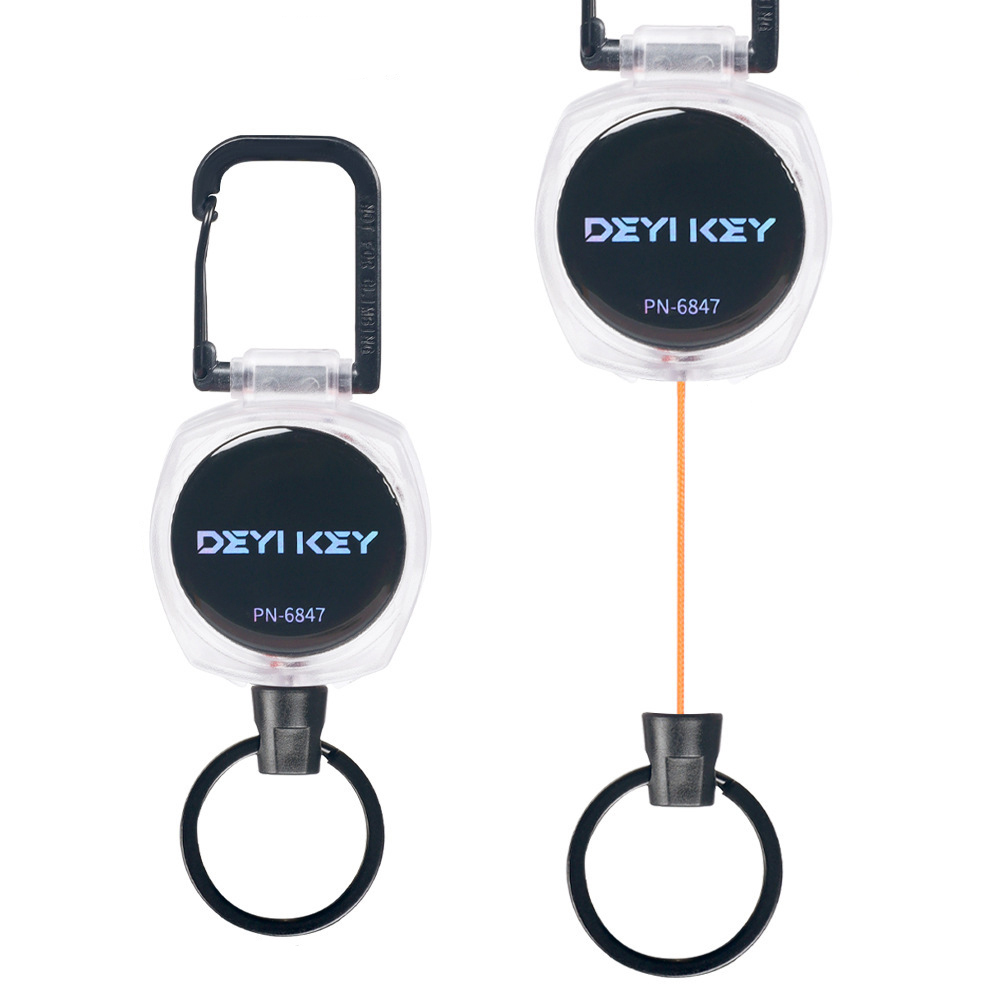 Badge Reel Keychain with Carabiner