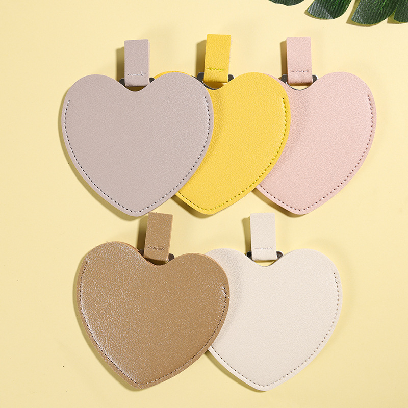 Heart Shape Stainless Steel Makeup Mirror