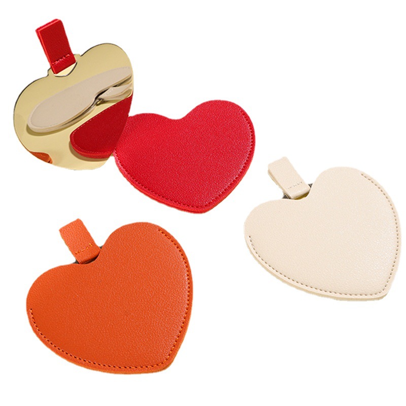 Heart Shape Stainless Steel Makeup Mirror