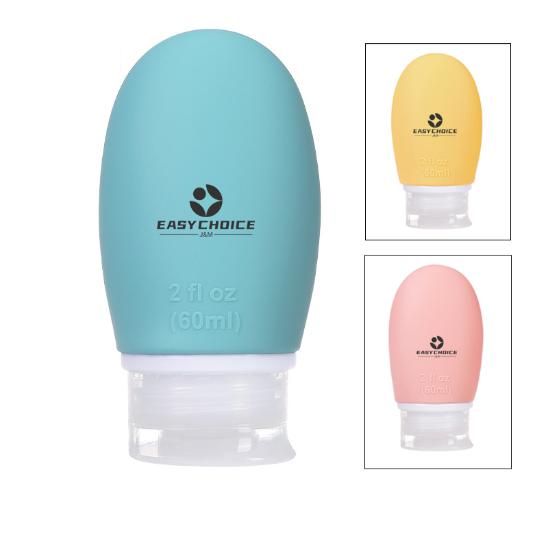 2 OZ Travel Silicone Lotion Refillable Bottle