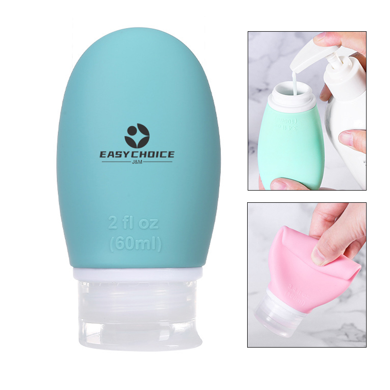 2 OZ Travel Silicone Lotion Refillable Bottle