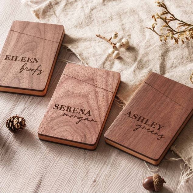 Wood Name Card Holder