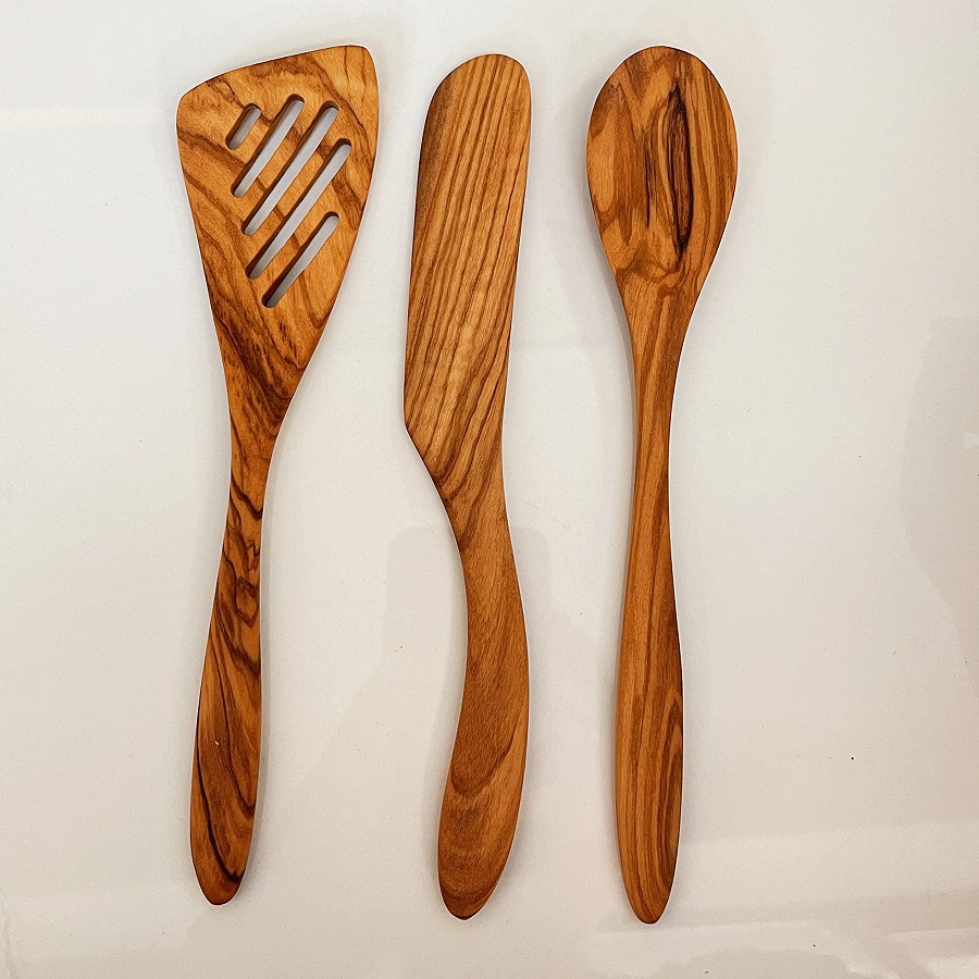 Wood 3 Piece Cutlery Set