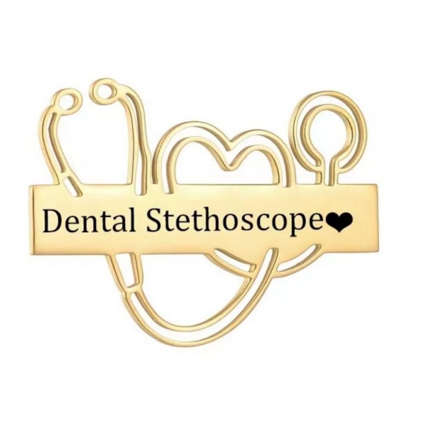 Stainless Steel Stethoscope Lapel Pin