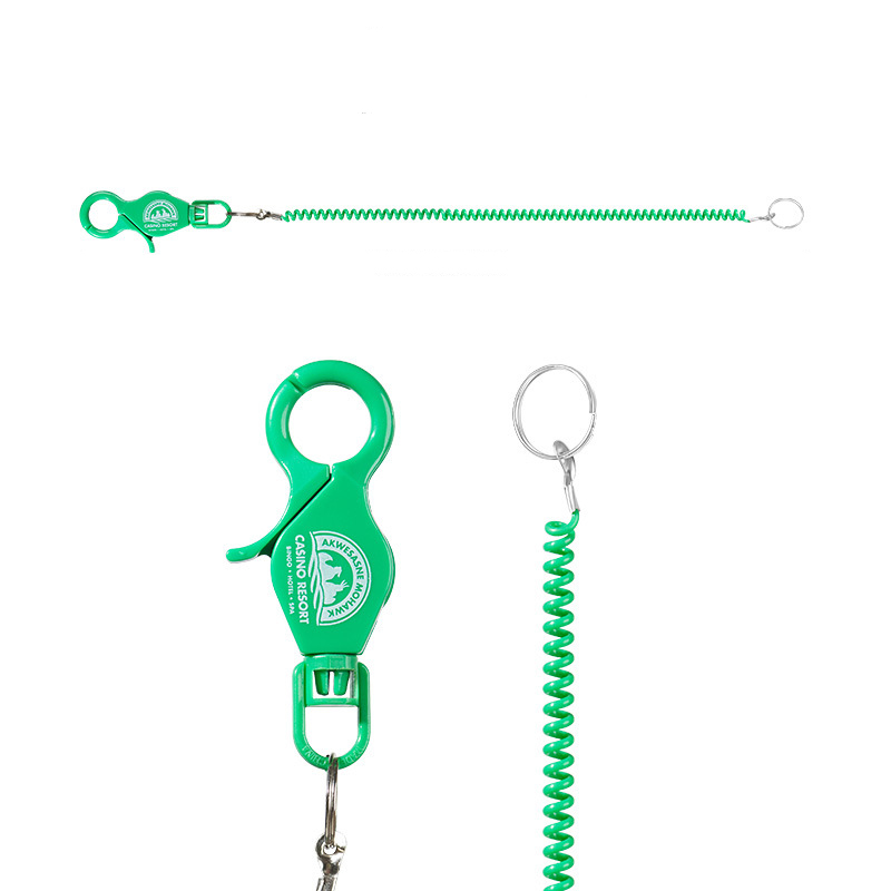 20" Casino Coil Spring Lanyard with Lobster Clasp
