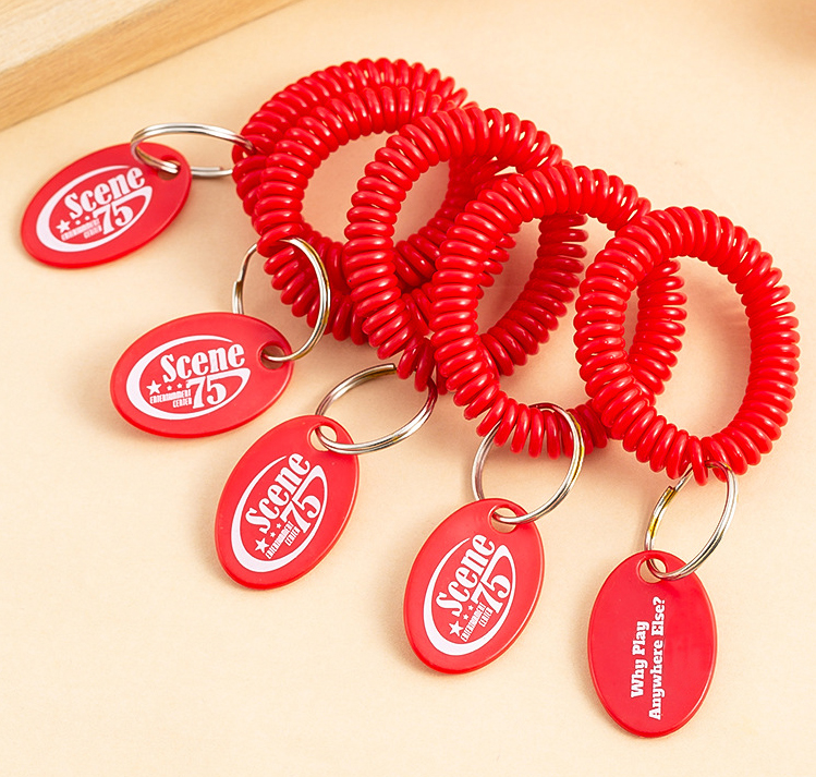 Coil Spring Plastic Key Ring