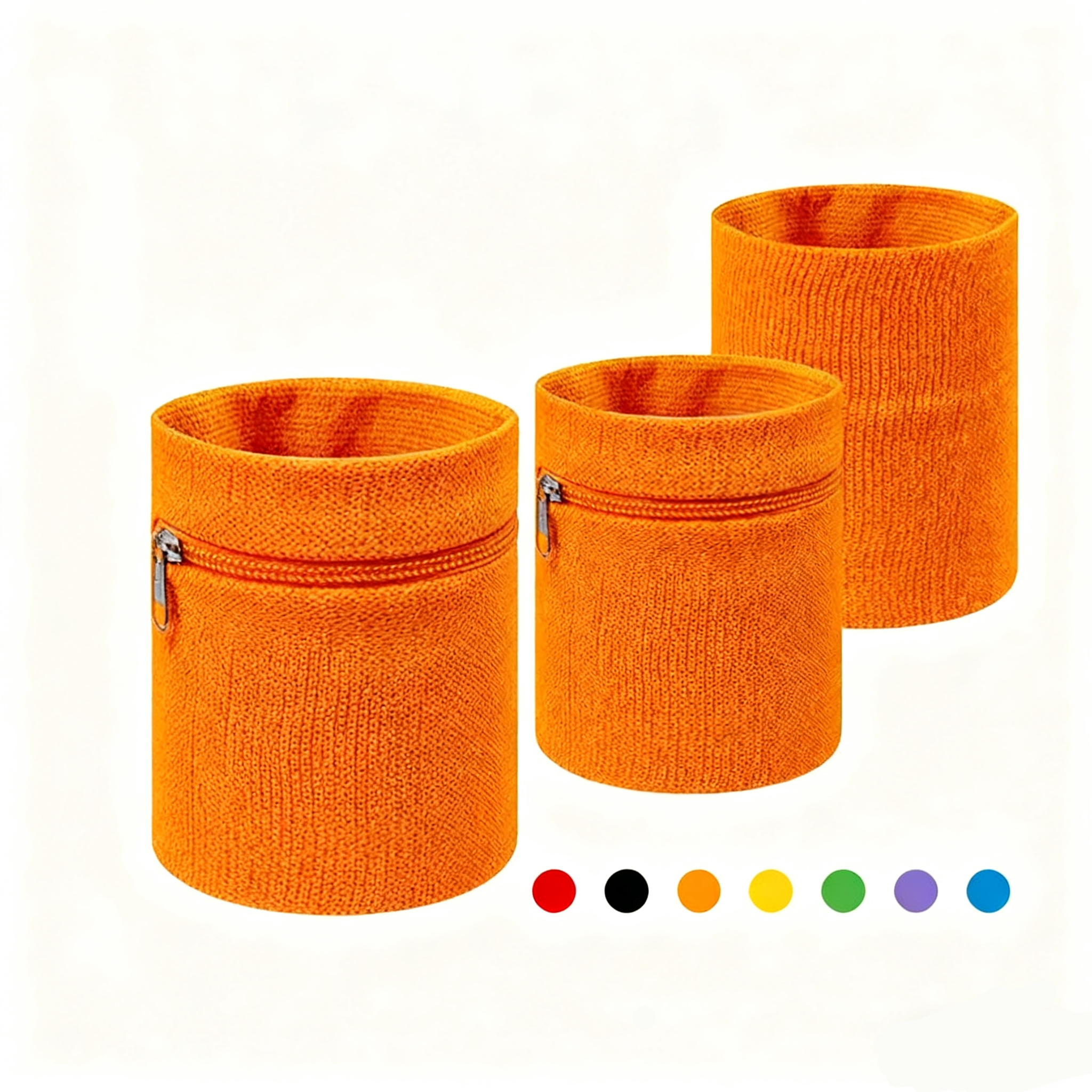 Sports Wristband with Zippered Pocket