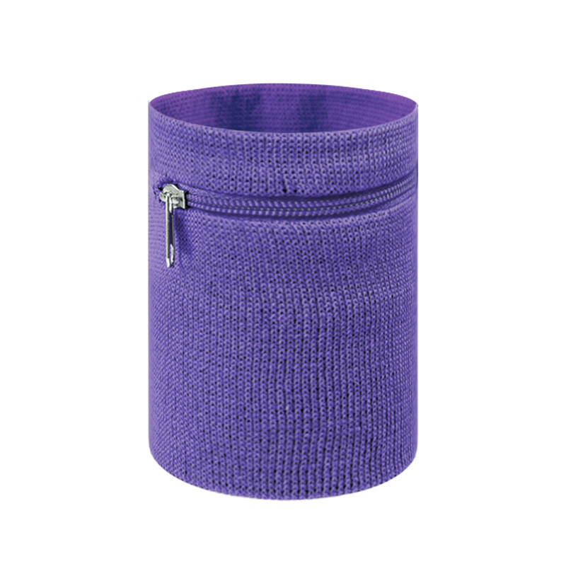 Sports Wristband with Zippered Pocket