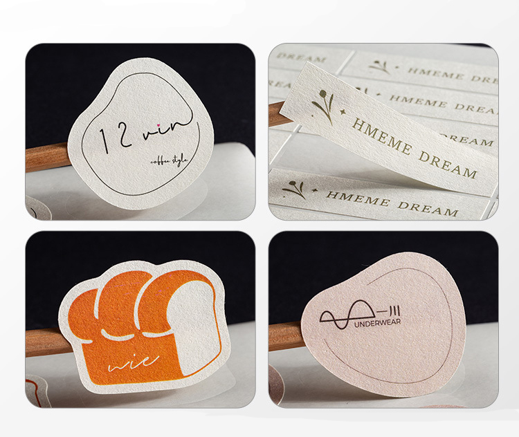 Custom Wood Grain Paper Sticker