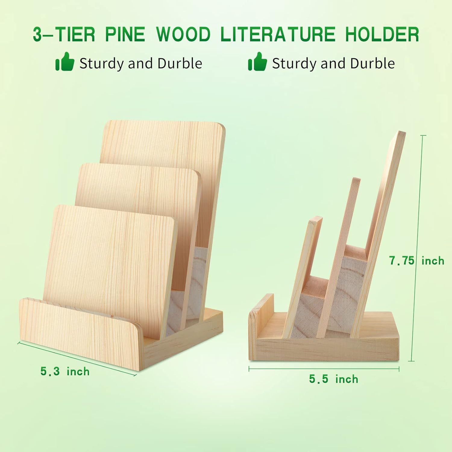 Wooden Desk Menu/Literature Holder