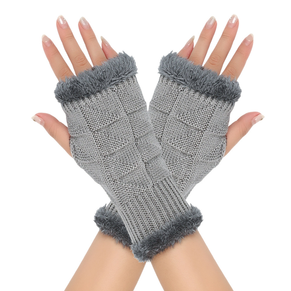 Warm Lady Fingerless Gloves w/Fleece