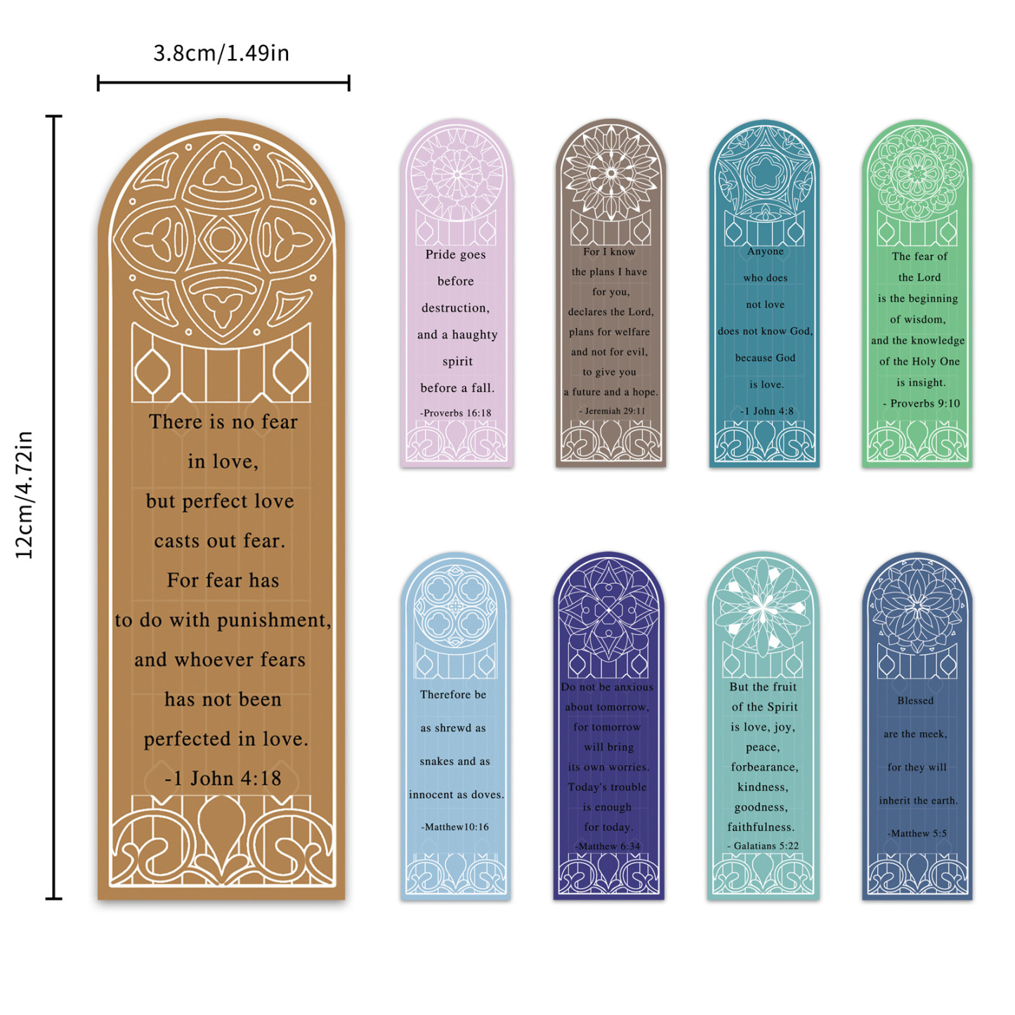 Bible Quote Paper Bookmark Set