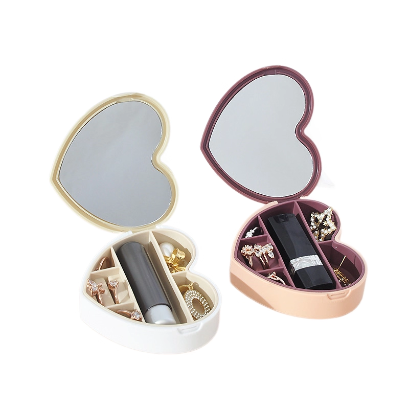 Heart Shaped Jewelry Box With Mirror