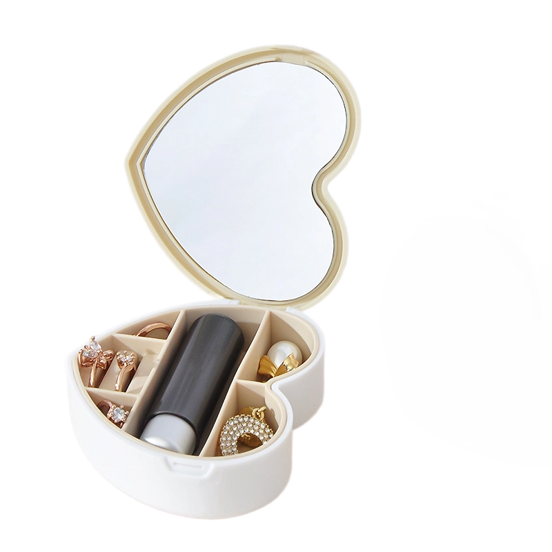 Heart Shaped Jewelry Box With Mirror