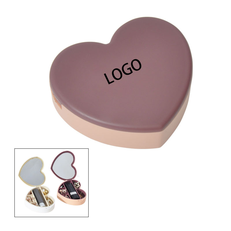 Heart Shaped Jewelry Box With Mirror