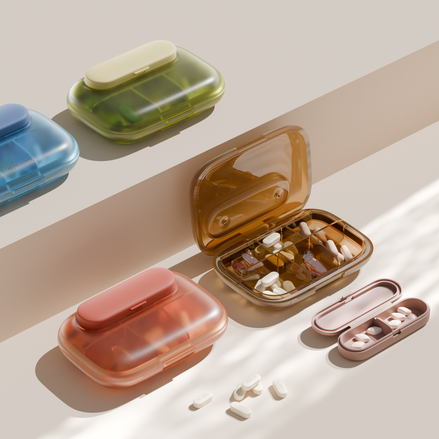 6 Grid Pill Box