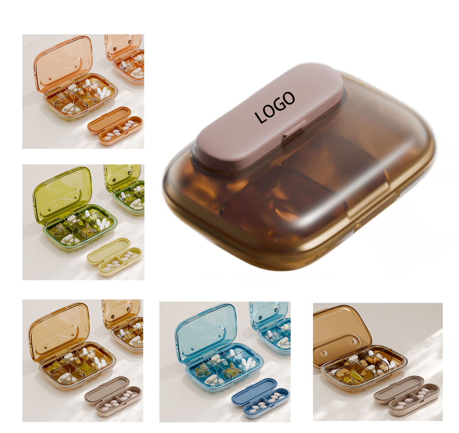 6 Grid Pill Box
