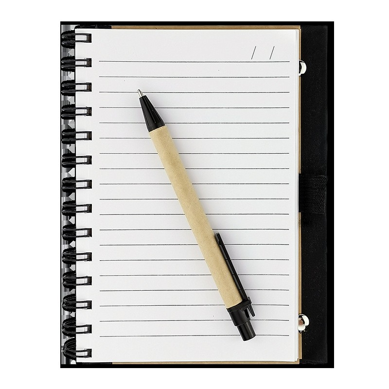 Kraft Notebook w/Solar Calculator&Pen