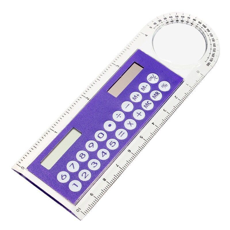 Multifunctional 4" Ruler Calculator w/Magnifier