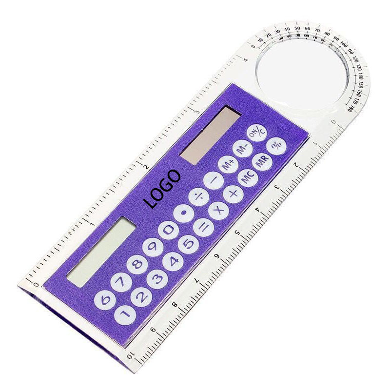Multifunctional 4" Ruler Calculator w/Magnifier