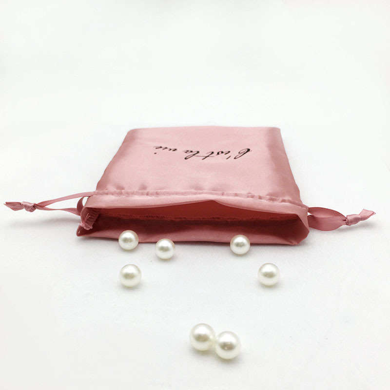 Faux Silk Satin Drawstring Pouch