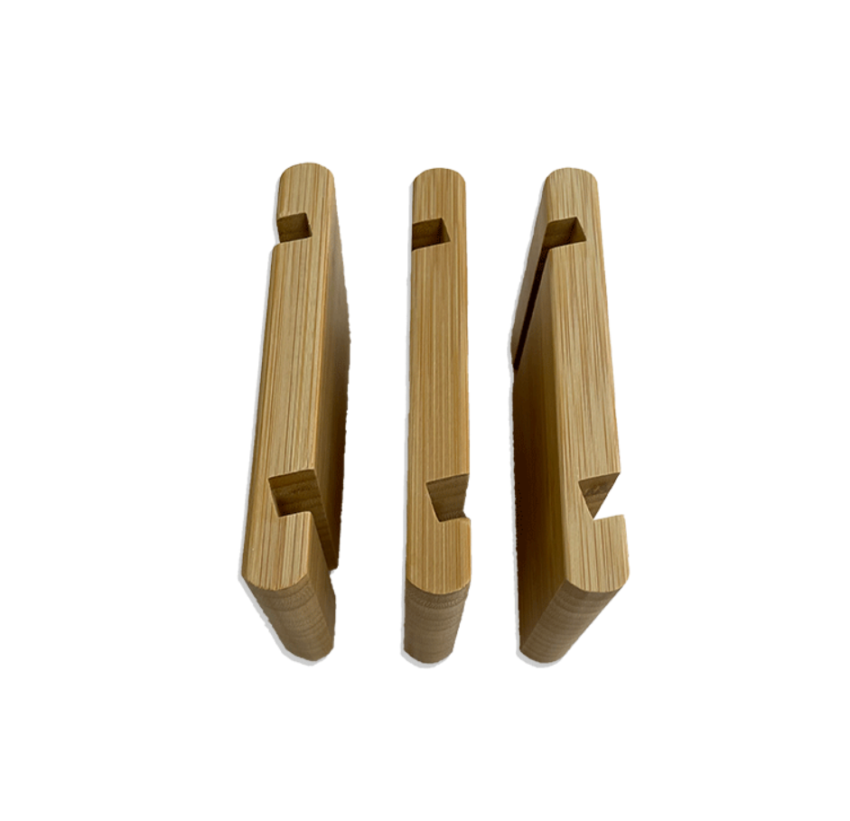 Bamboo Dual-Slot Phone Stand