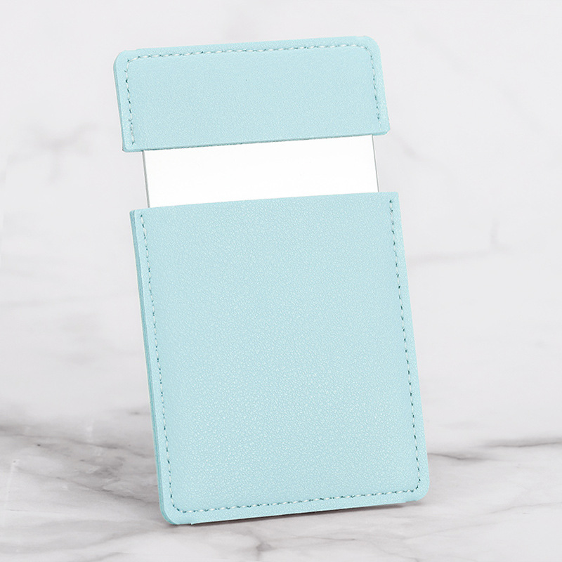 Stainless Steel Mirror w/Leather Cover