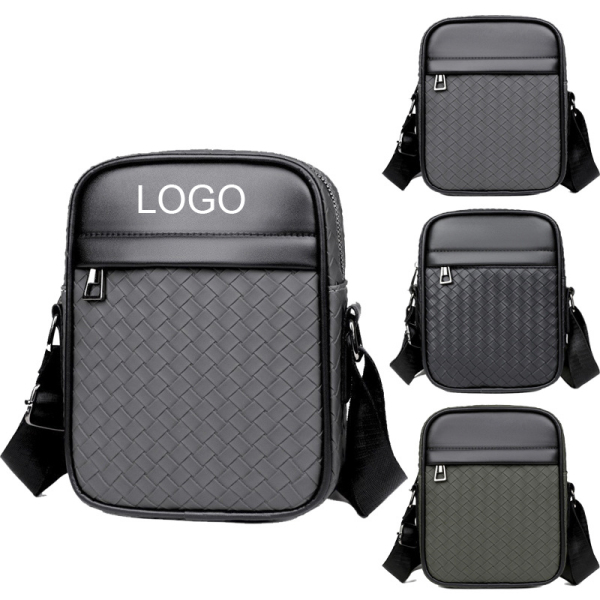 Woven Pattern Crossbody Bag for Men