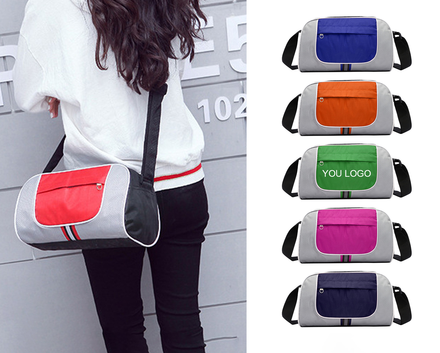 Oxford Cloth Cylinder Sports Bag