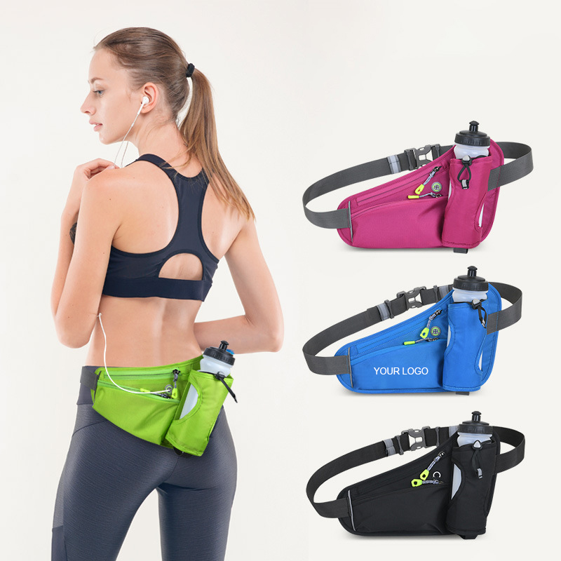 Outdoor Sports Waist Bag w/headphone hole & night reflective strip
