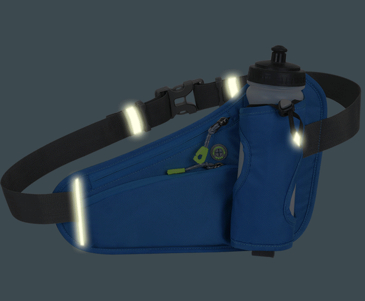 Outdoor Sports Waist Bag w/headphone hole & night reflective strip