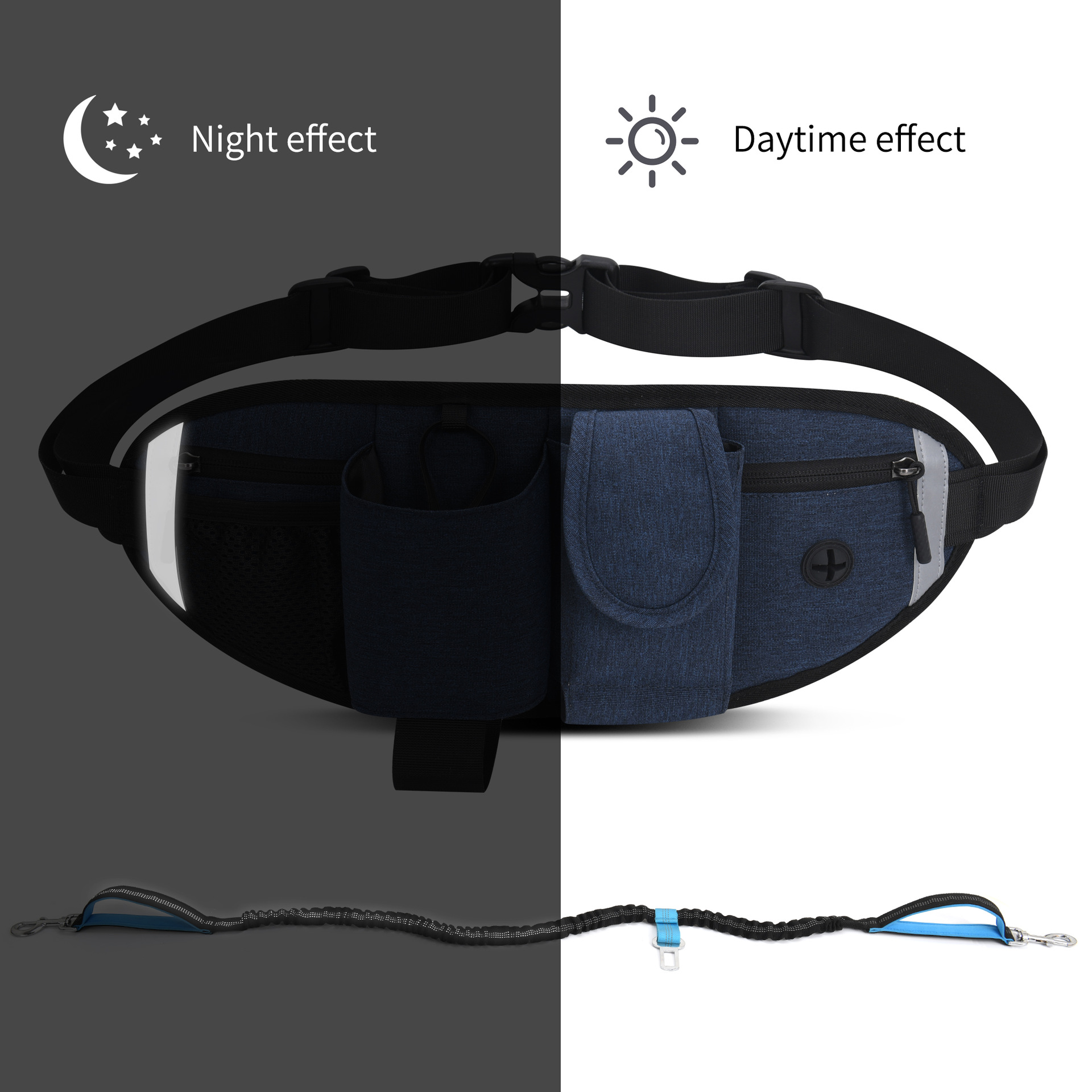 Sports Waist Bag w/Leash