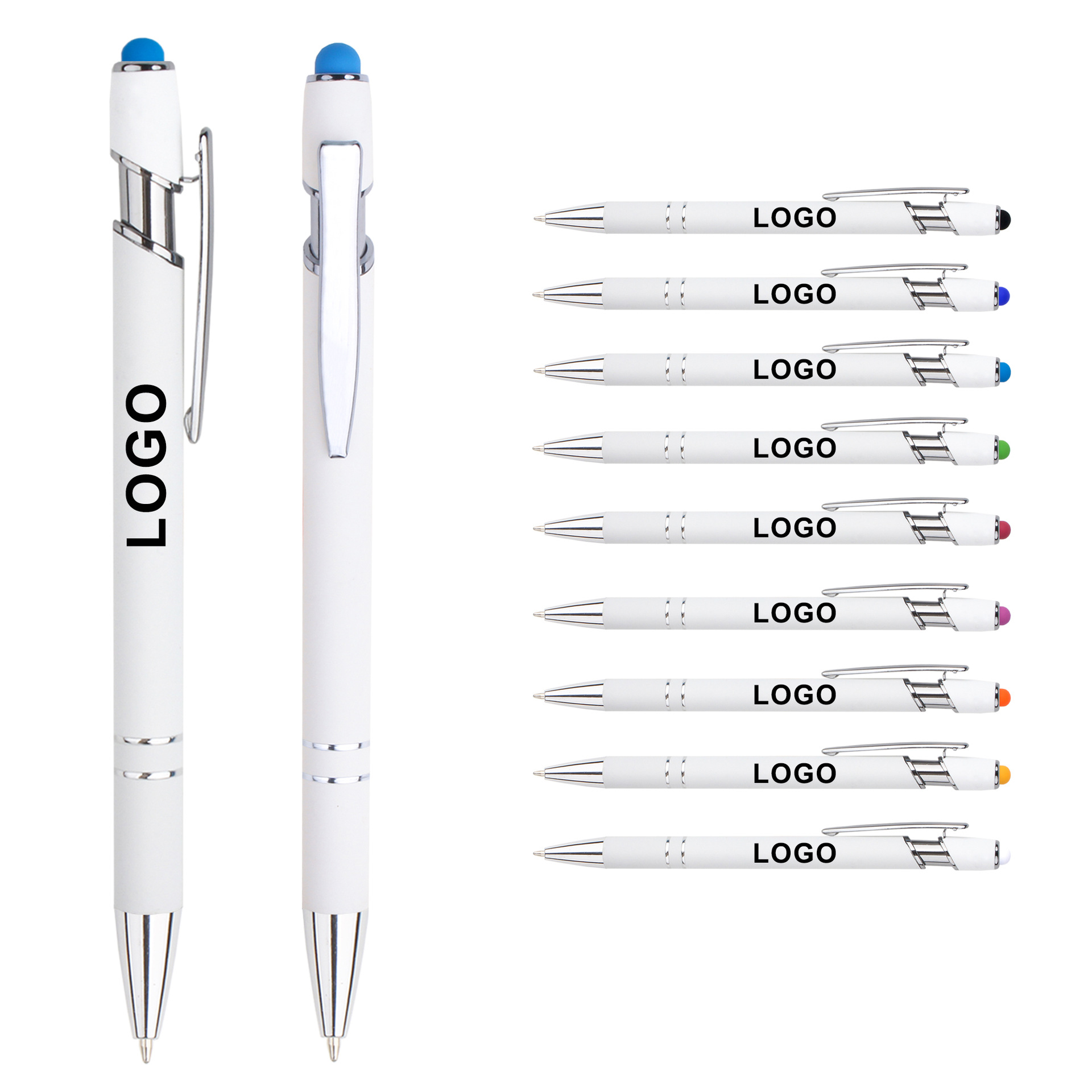 Metal Click Stylus Ballpoint Pen