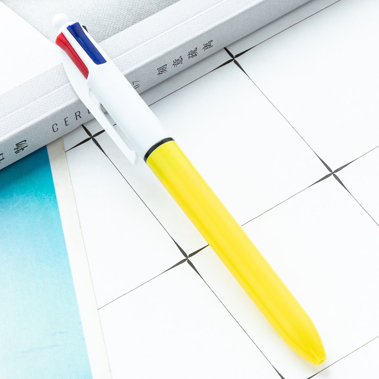 4 Colors Plastic Click Ballpoint Pen