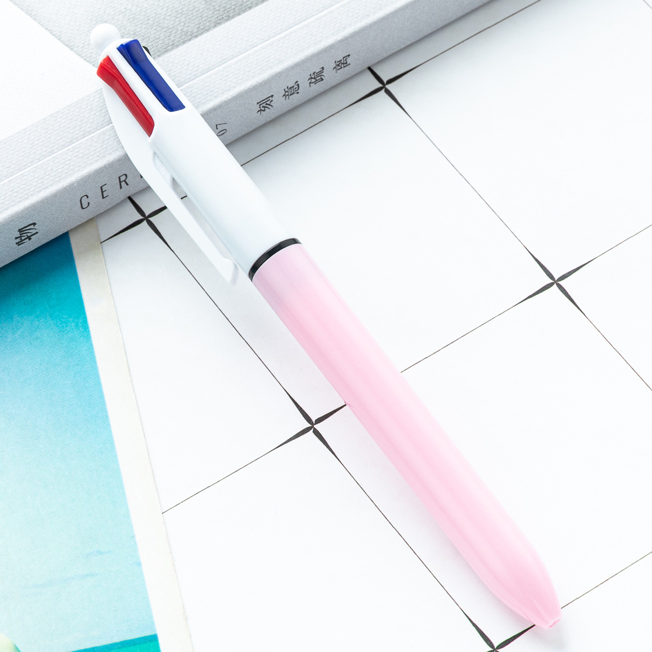 4 Colors Plastic Click Ballpoint Pen