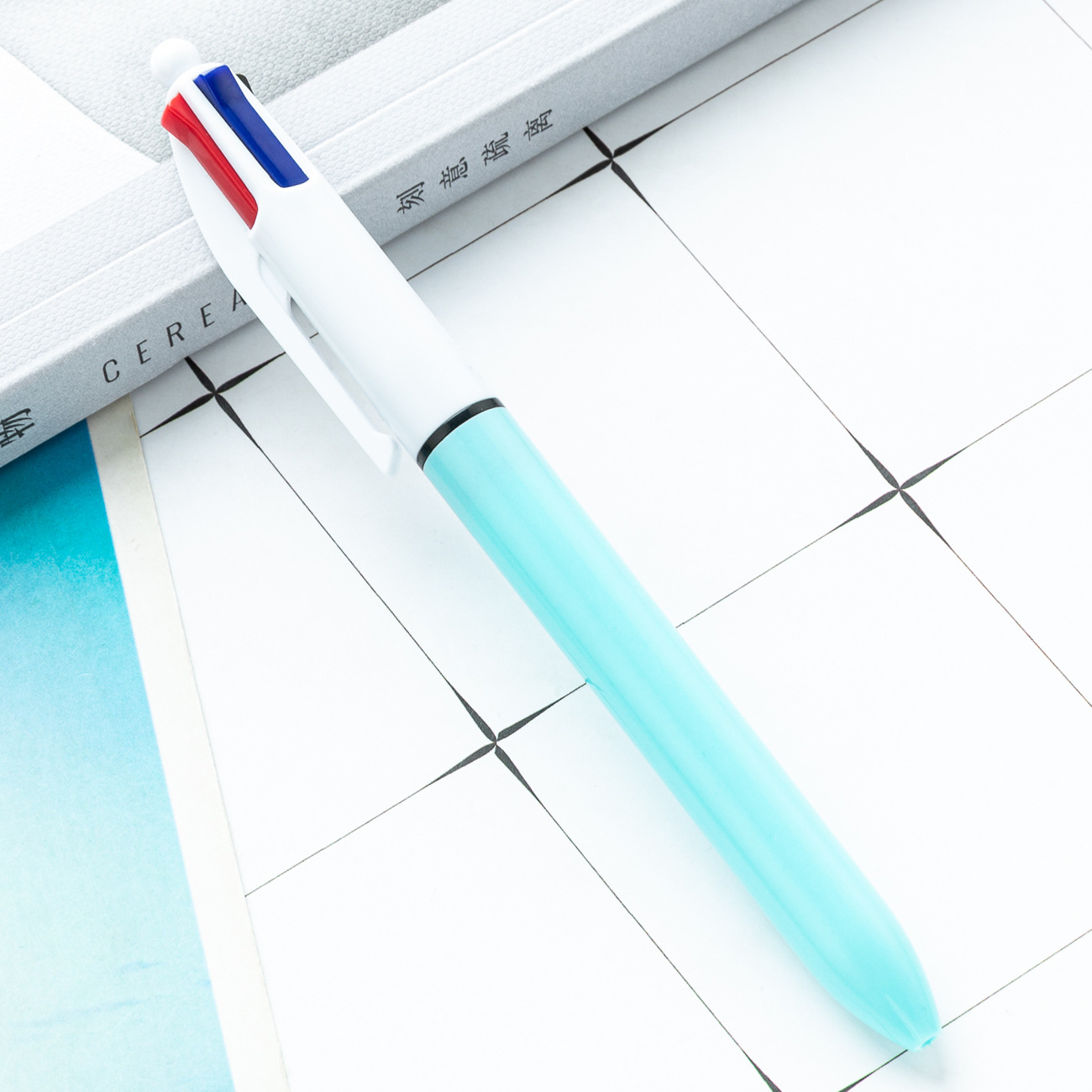 4 Colors Plastic Click Ballpoint Pen