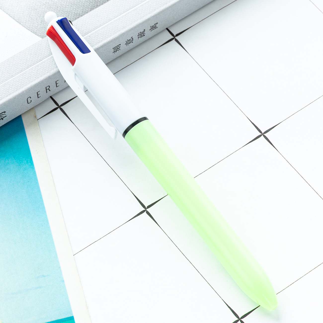 4 Colors Plastic Click Ballpoint Pen