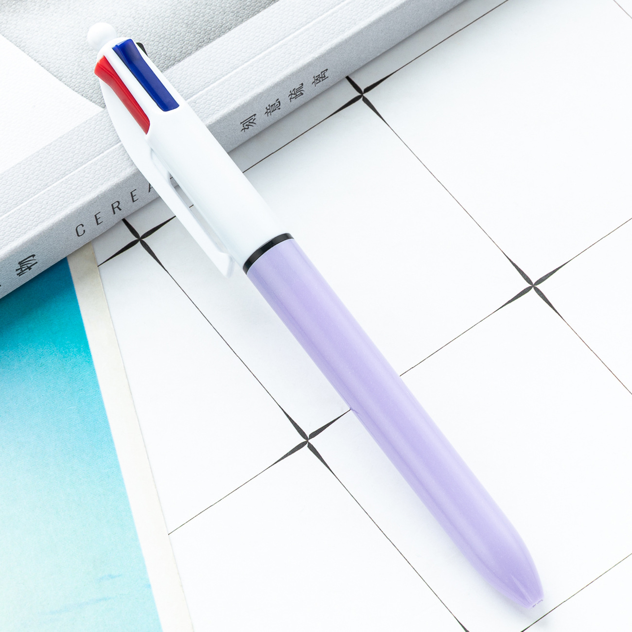 4 Colors Plastic Click Ballpoint Pen
