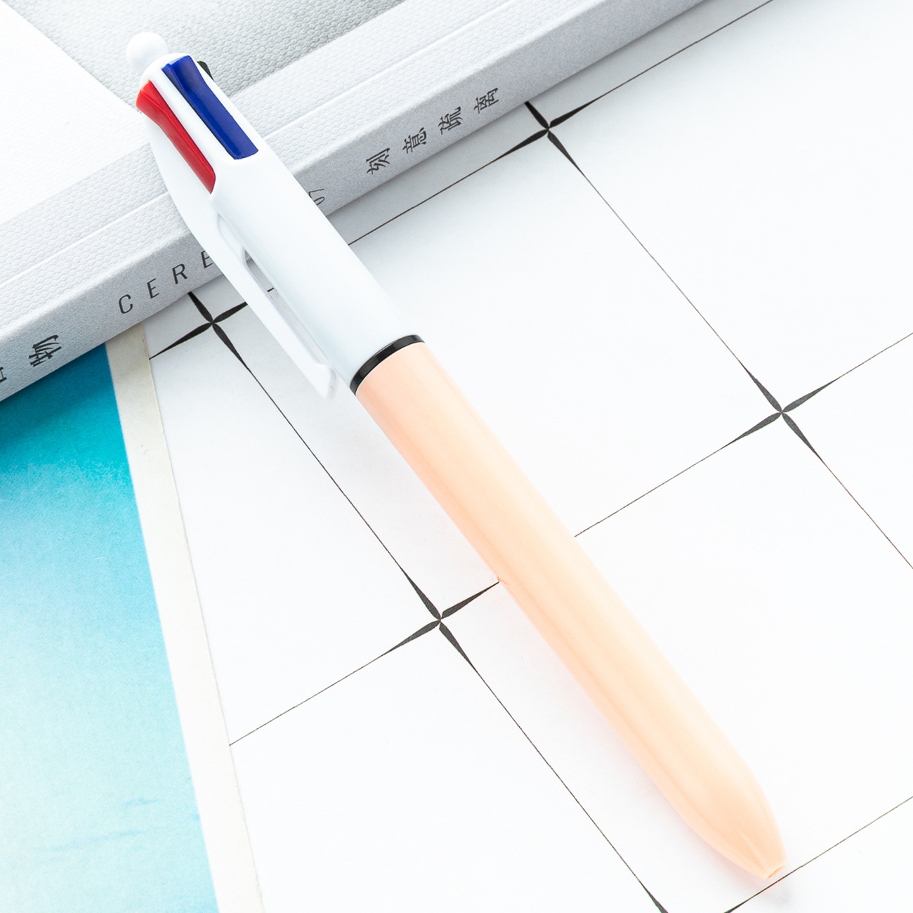 4 Colors Plastic Click Ballpoint Pen