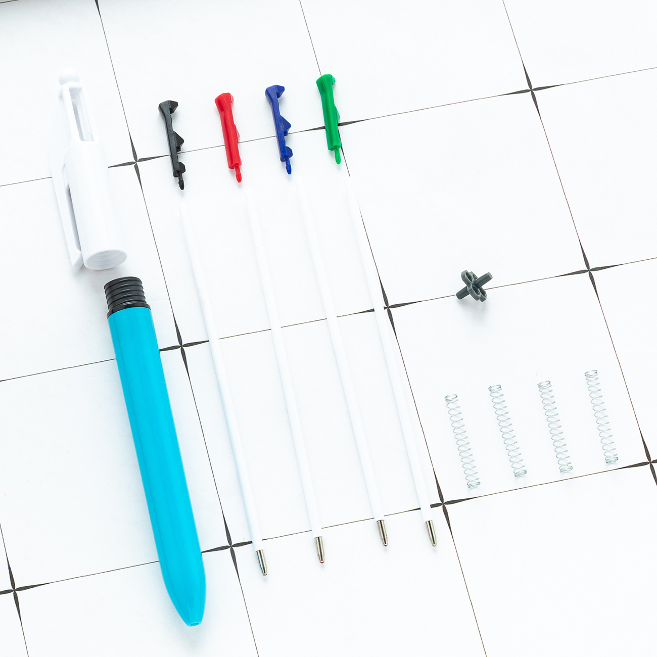4 Colors Plastic Click Ballpoint Pen