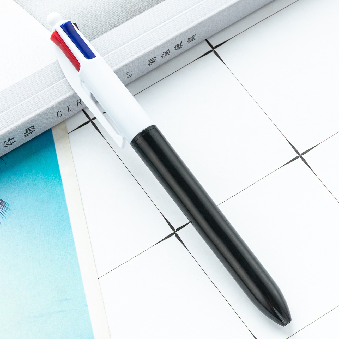 4 Colors Plastic Click Ballpoint Pen