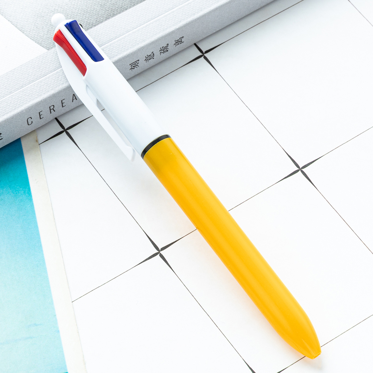 4 Colors Plastic Click Ballpoint Pen