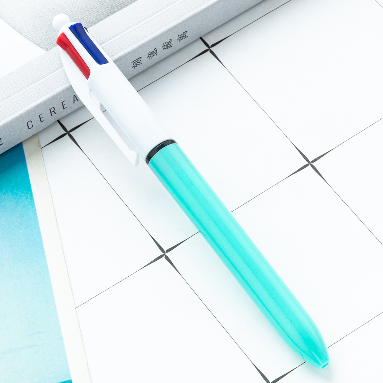 4 Colors Plastic Click Ballpoint Pen