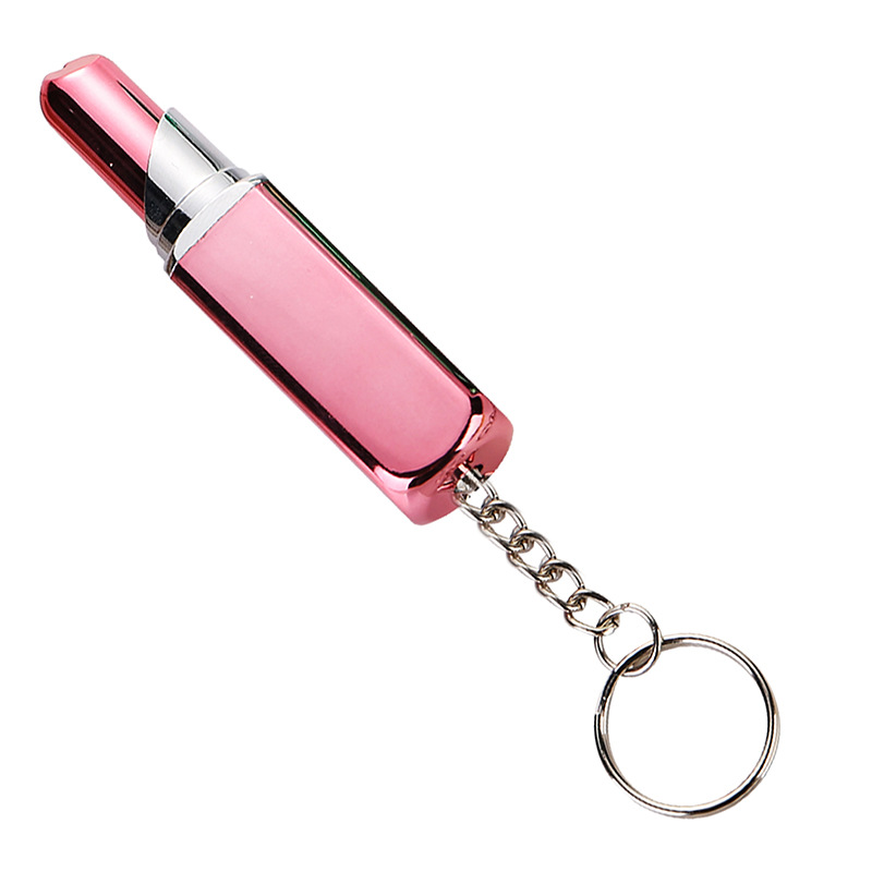 Lipstick Shaped Ballpoint Pen w/Keychain
