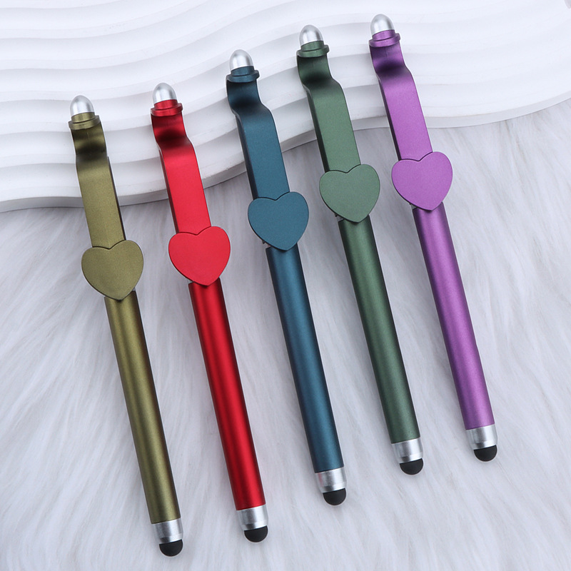 Love shaped Clip Phone Stand Stylus Gel Pen