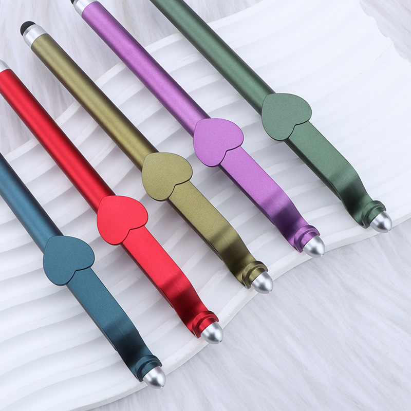Love shaped Clip Phone Stand Stylus Gel Pen