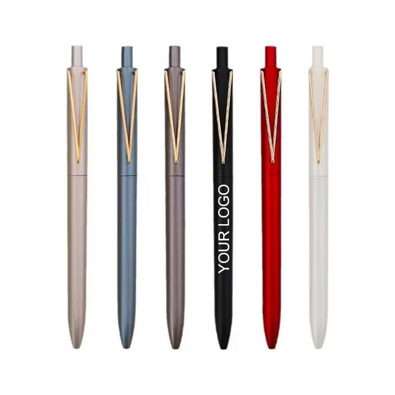 V Shaped Clip Plastic Gel Pen